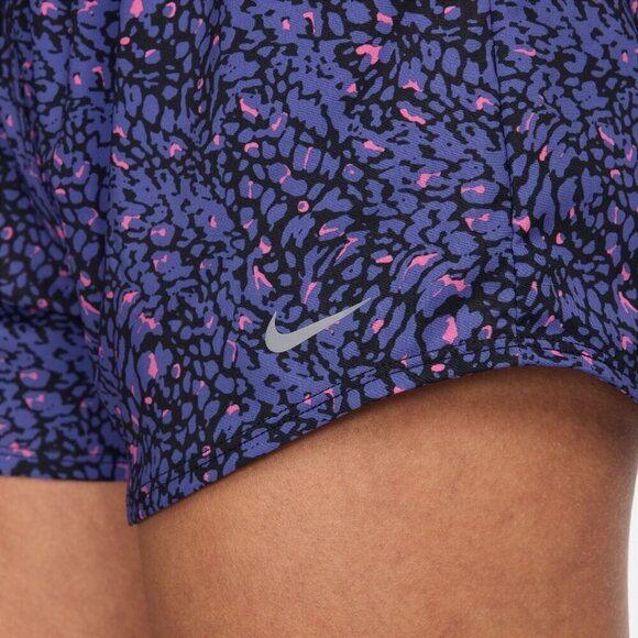 NWT Nike One Dri-FIT Mid-Rise 3" Brief Lined Purple Printed Running Shorts - Picture 5 of 8